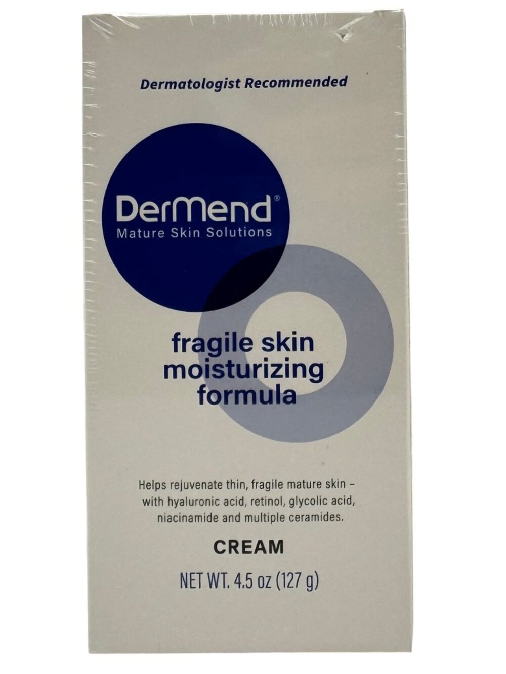 DerMend Fragile Skin Moisturizing Formula Cream for Mature Skin 4.5oz EXP 3/2028